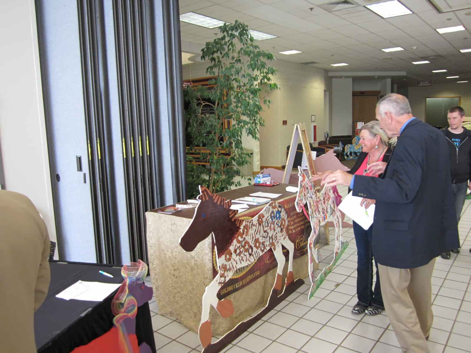 Nampa Chamber Luncheon judging the horses